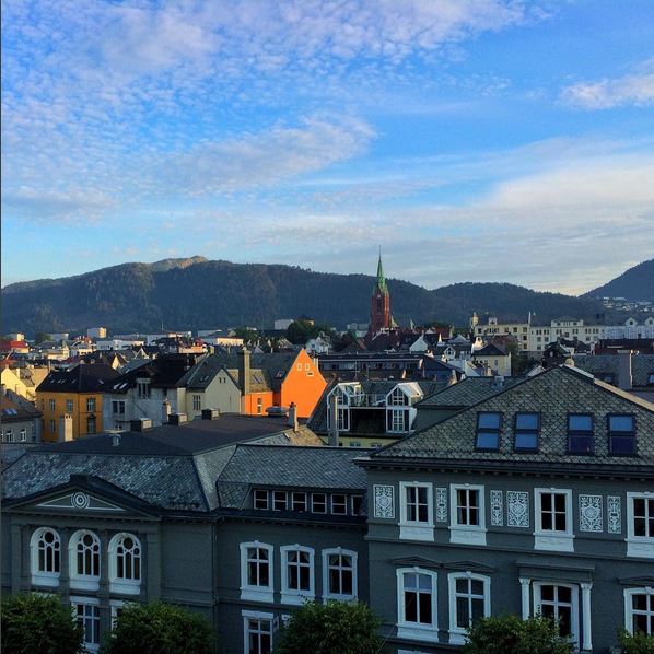 Bergen at sunset