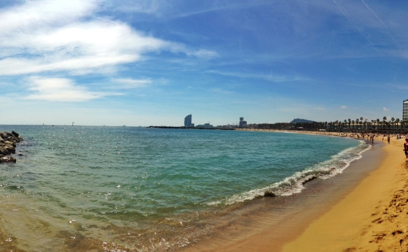 Beaches in Barcelona spain