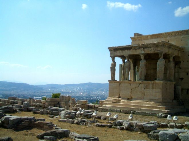 Caryatid Porch of the Erechtheion acropolis of athens greece